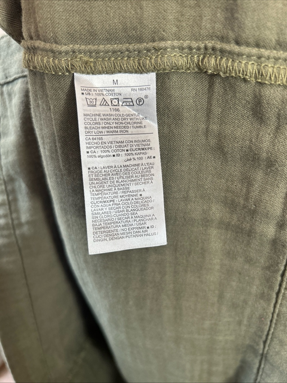 Old Navy Olive Green Sleeveless Button-Front Midi Dress with Tie Waist - Picture 5 of 5